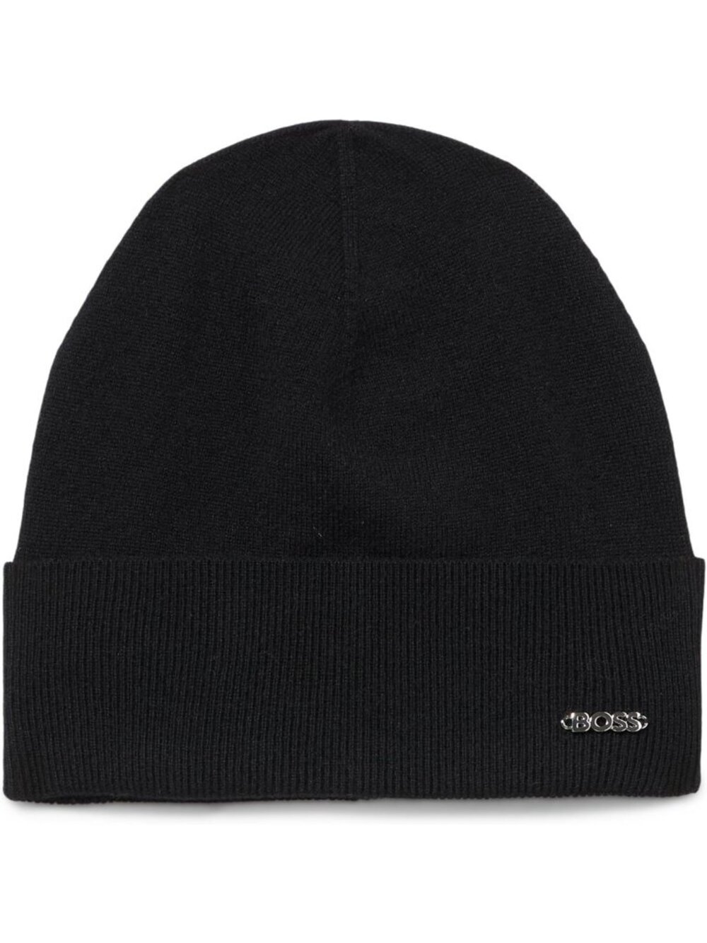 BOSS Women's Solid Ribbed Knitted Beanie